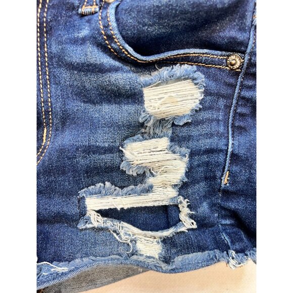 American Eagle Womens Distressed Denim Shorts Size 0 Blue Denim Casual Summer - Picture 6 of 11